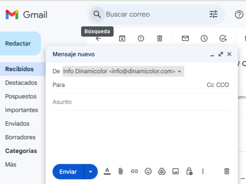 Sincronizar cuenta de correo privado en Gmail